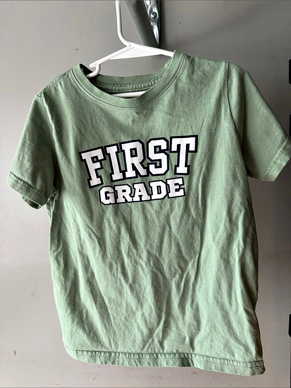 Unisex Child’s First Grade Graphic Tee in Green